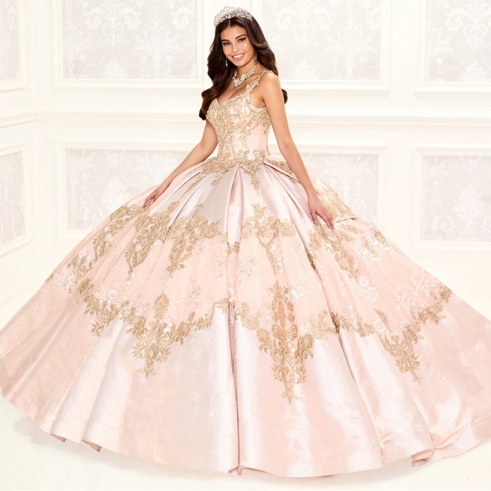 Elegant Rose Gold Quince Dress